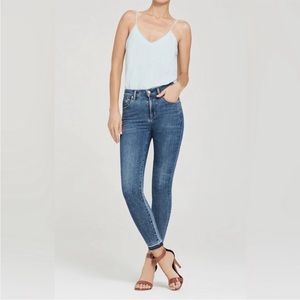 Citizens of Humanity Rocket Crop High Rise Skinny Jeans Raw Hem Jeans Size 28